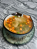 Фотография бульончик куриный с курочкой, овощами и орзо Севастополь
